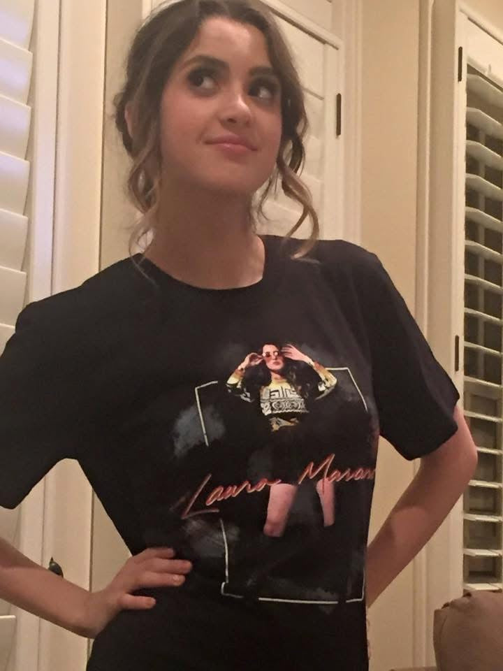 Short Sleeve Vintage Laura Marano Black T-Shirt
