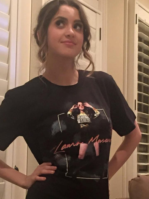 Short Sleeve Vintage Laura Marano Black T-Shirt