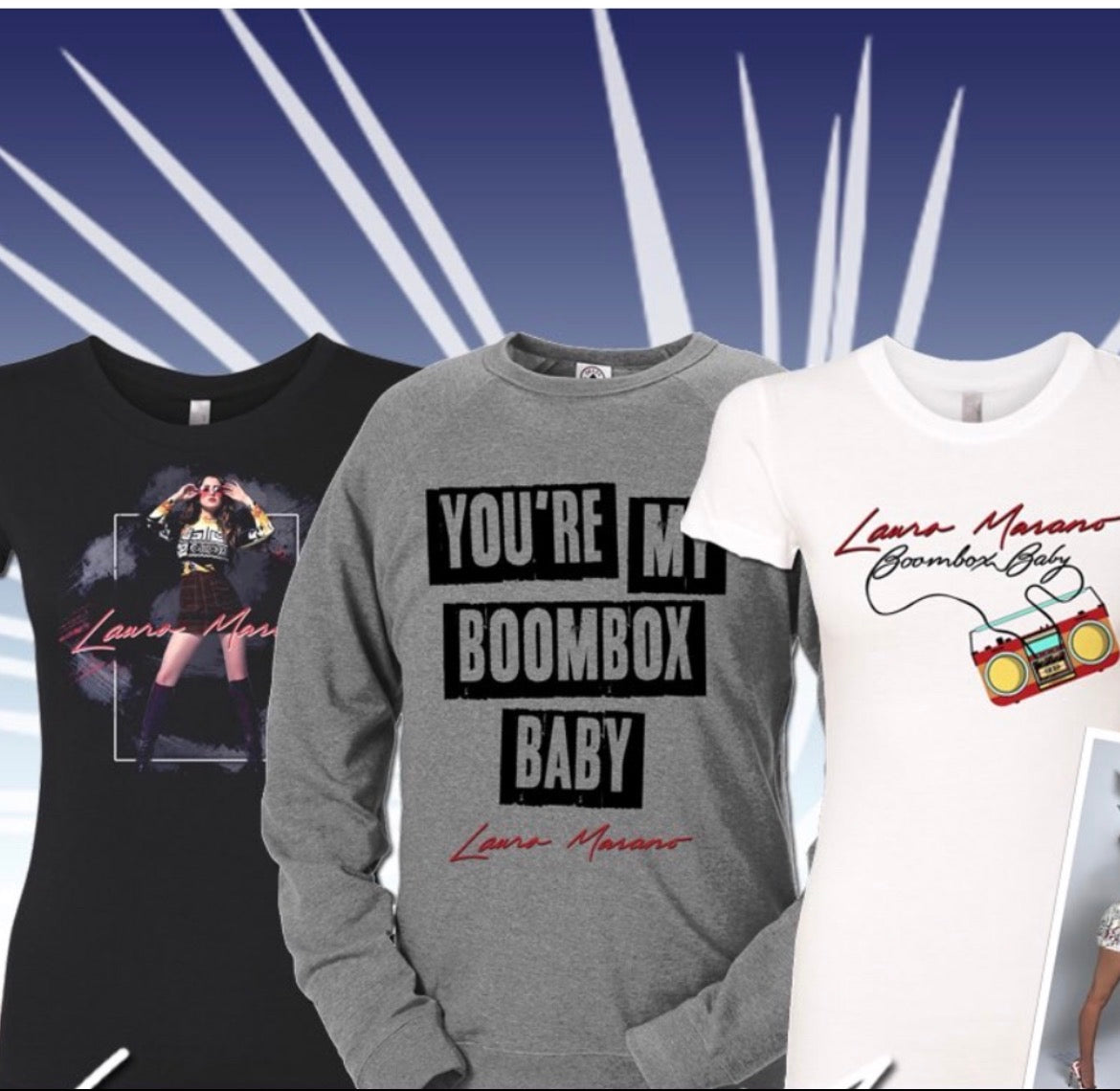 Short Sleeve White Boombox T-Shirt